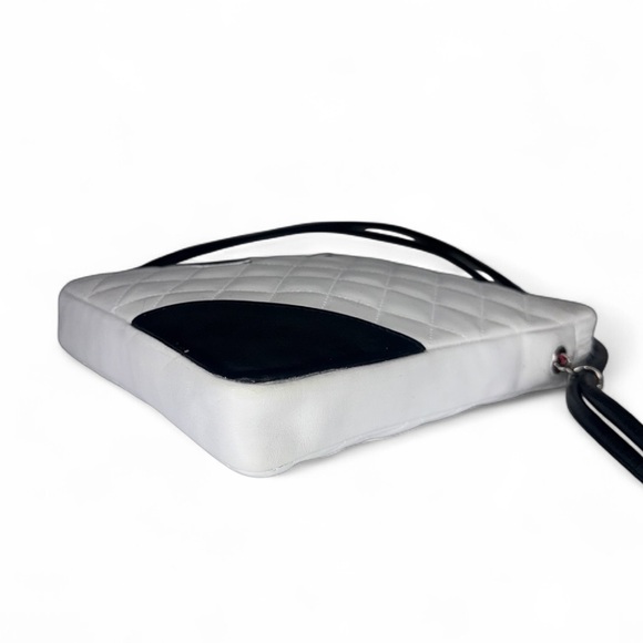 CHANEL Cambon Line White/Black CC Logo Leather Shoulder Bag - Picture 6 of 15